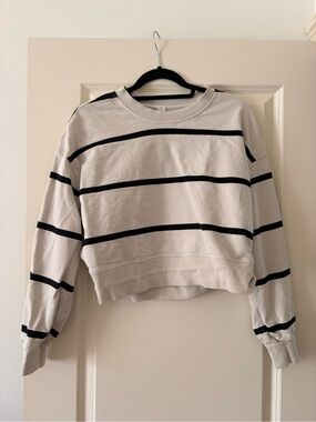 Lululemon Striped Crop Sweatshirt